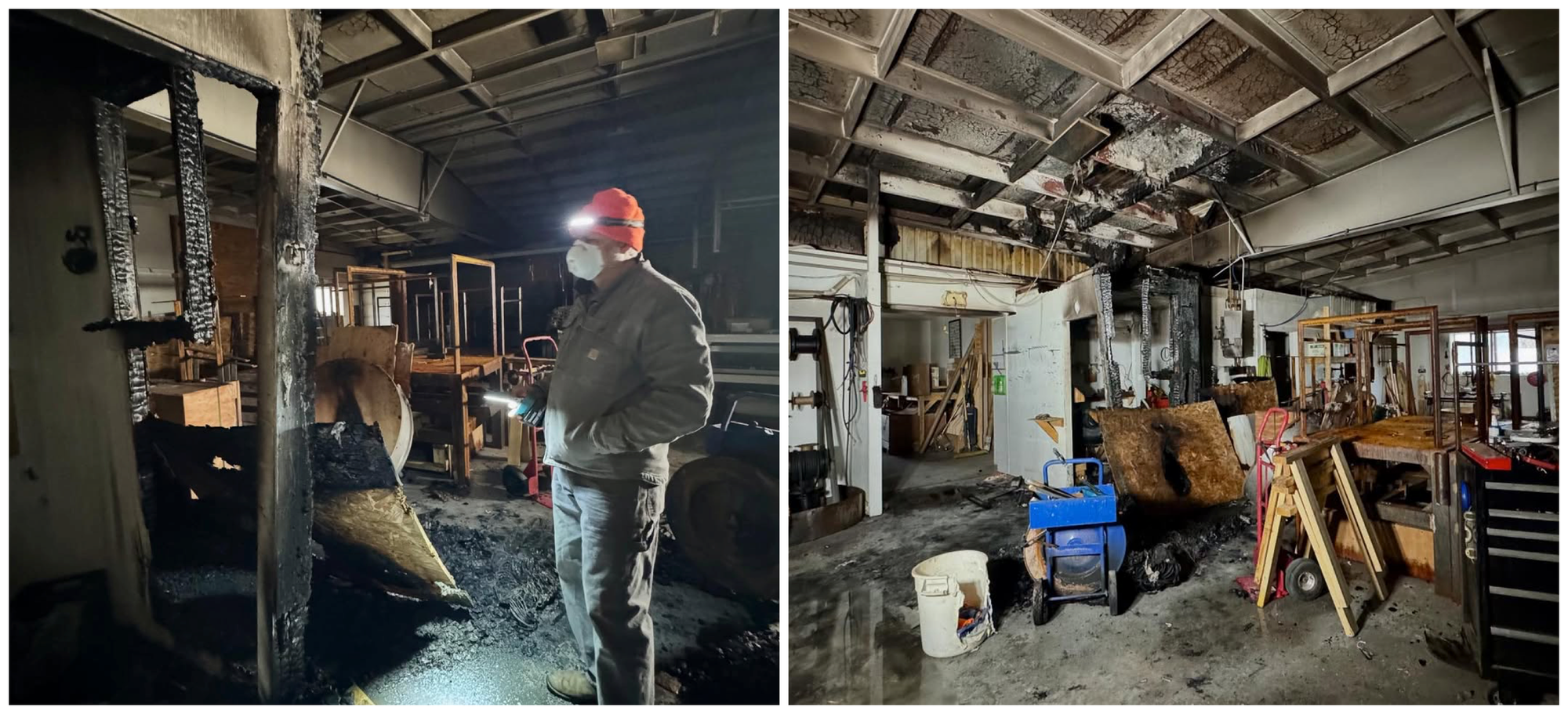 Fire at New American Stone Mills